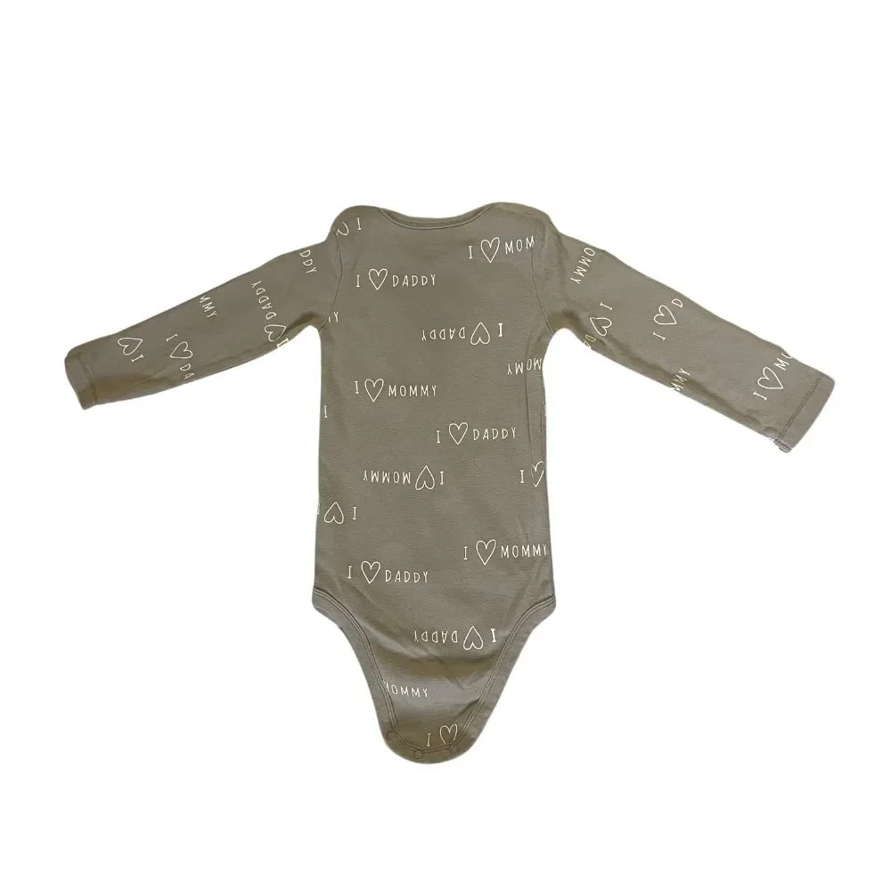 Carters 24M Bodysuits 2-Pack 100% Cotton Long Sleeve Girls Boys Snap Close Gray